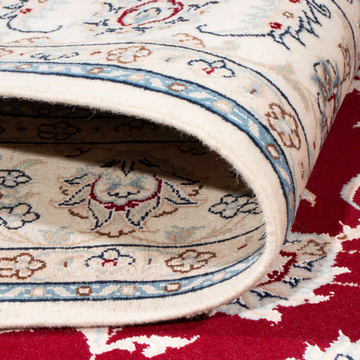 Alfombra Persa - Nain - Real - 197 x 149 cm - rojo