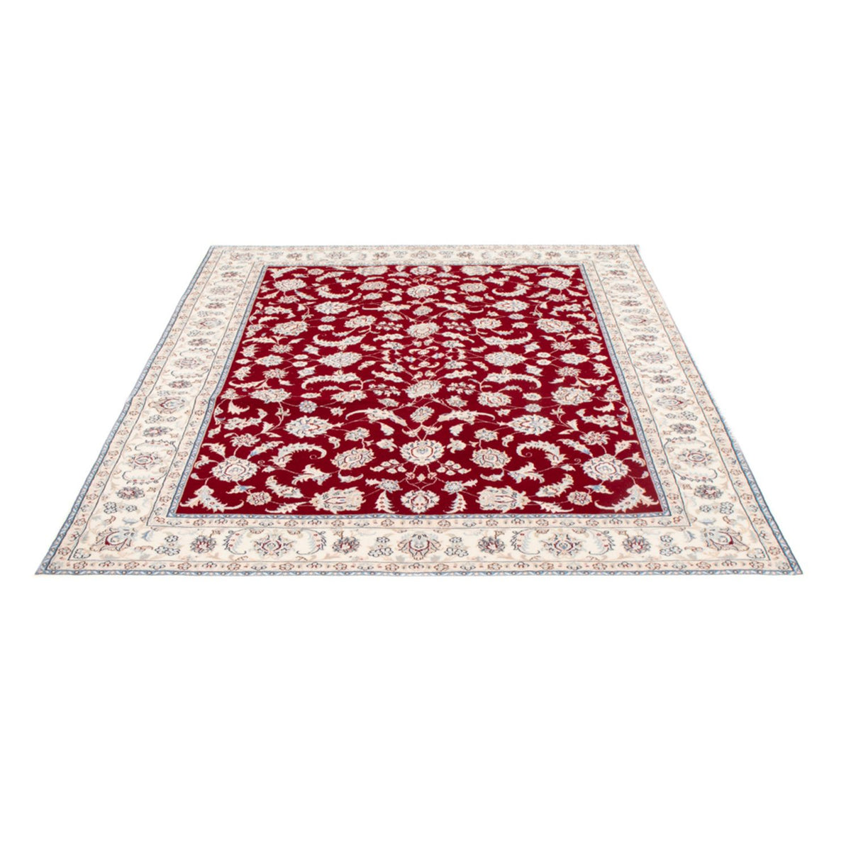 Alfombra Persa - Nain - Real - 197 x 149 cm - rojo