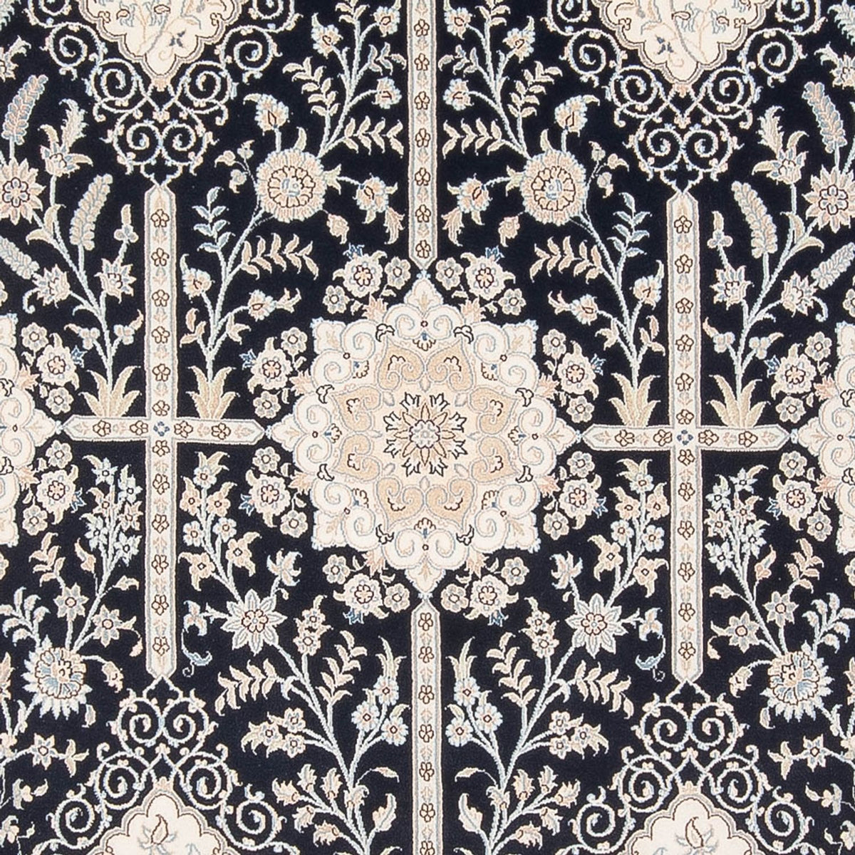 Alfombra Persa - Nain - Prima - 302 x 199 cm - azul oscuro