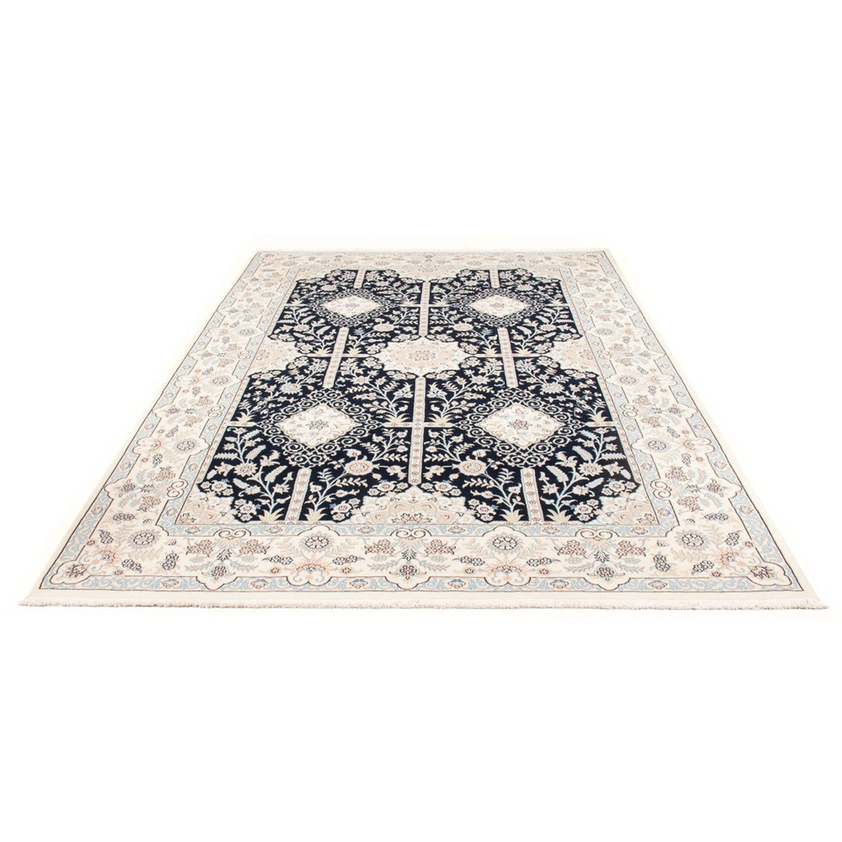 Alfombra Persa - Nain - Prima - 302 x 199 cm - azul oscuro