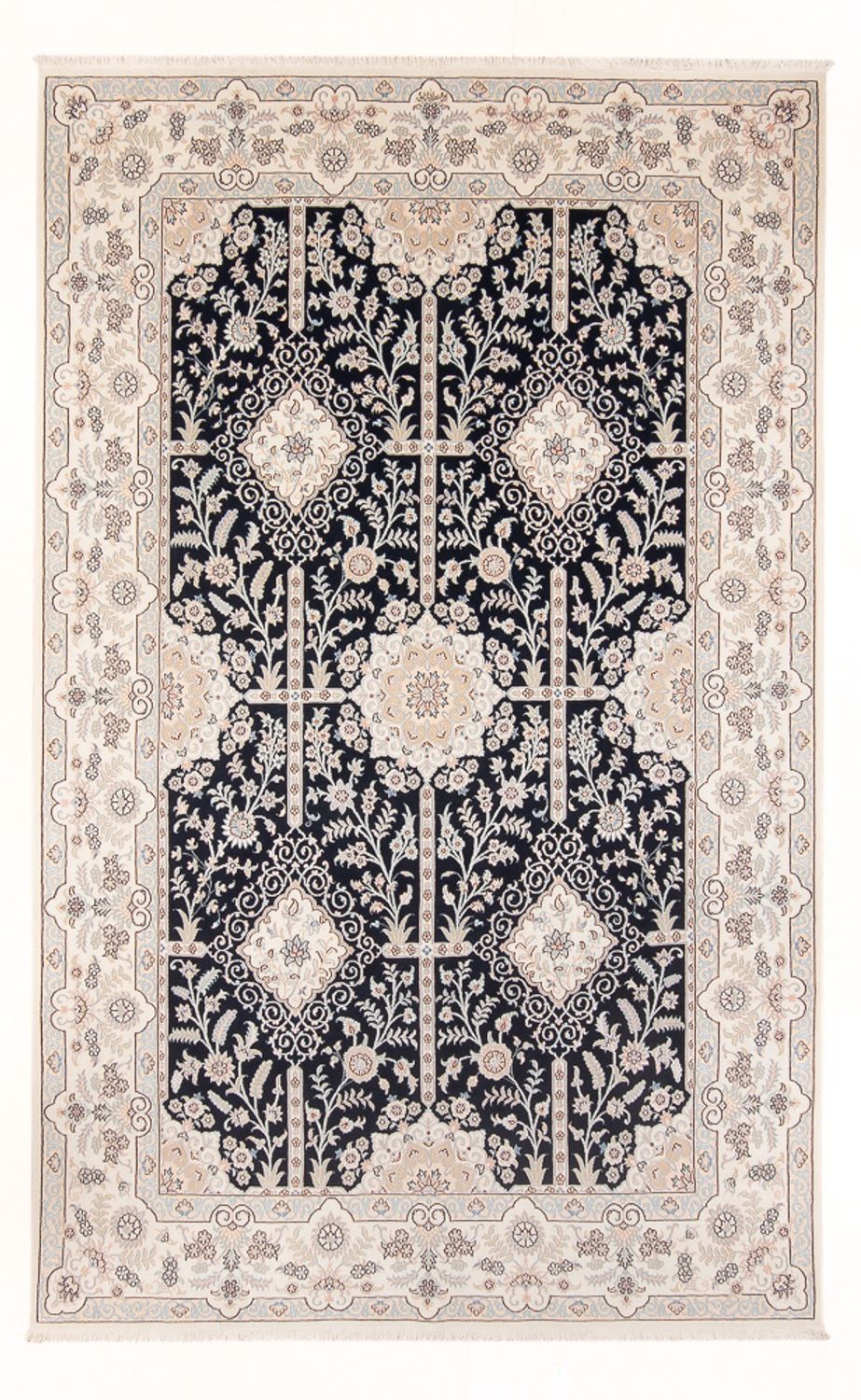 Alfombra Persa - Nain - Prima - 304 x 199 cm - azul oscuro