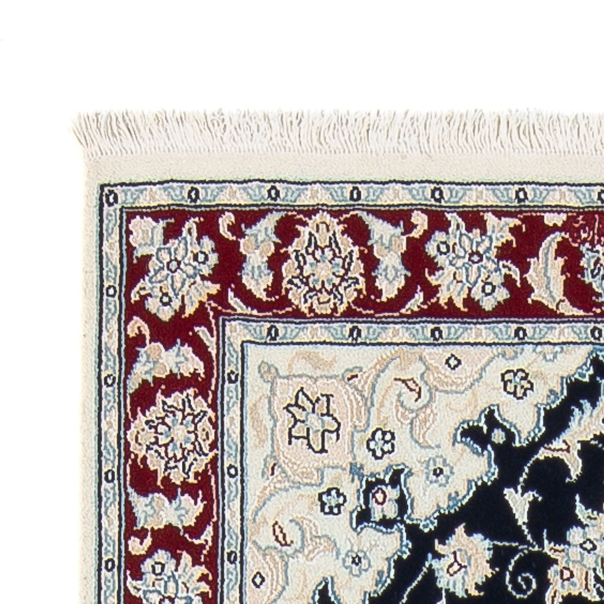 Alfombra de pasillo Alfombra Persa - Nain - Prima - 259 x 80 cm - azul oscuro