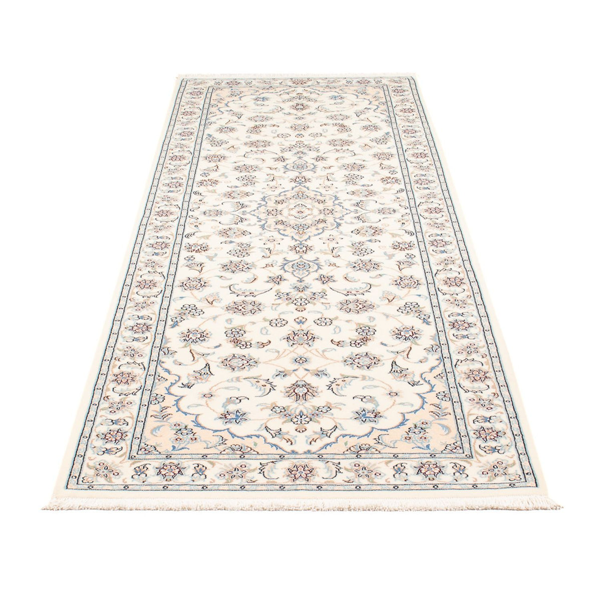 Alfombra de pasillo Alfombra Persa - Nain - Prima - 253 x 82 cm - crema