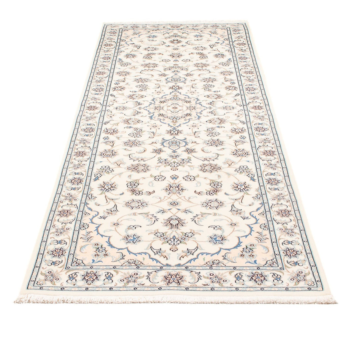 Alfombra de pasillo Alfombra Persa - Nain - Prima - 261 x 82 cm - crema