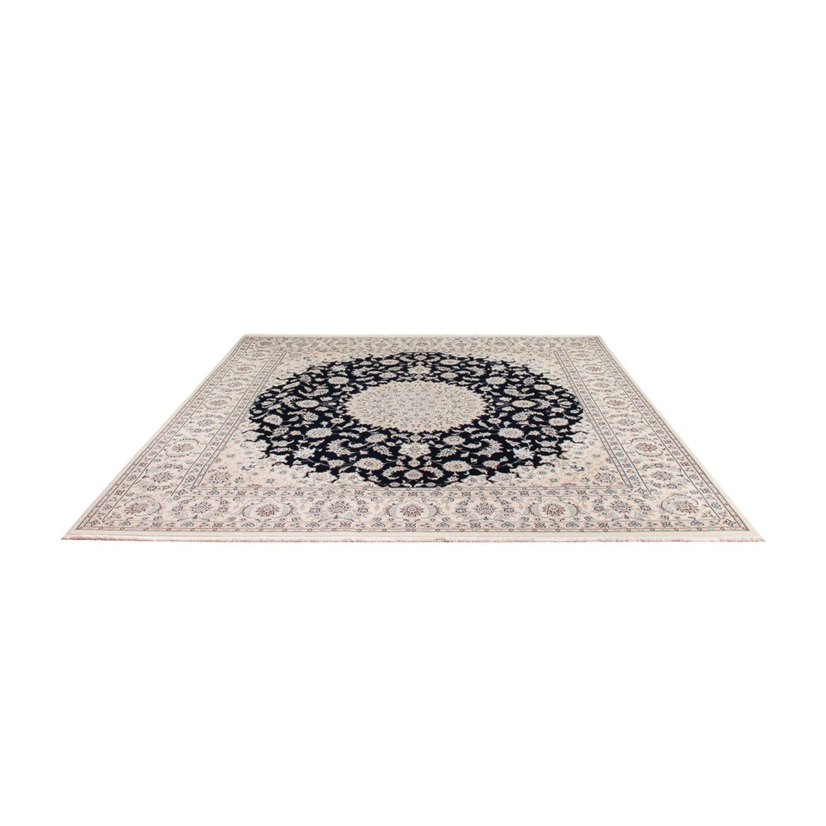 Alfombra persa - Nain cuadrado  - 259 x 247 cm - azul oscuro