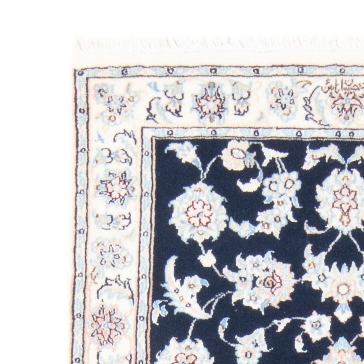 Alfombra de pasillo Alfombra Persa - Nain - Real - 207 x 80 cm - azul oscuro