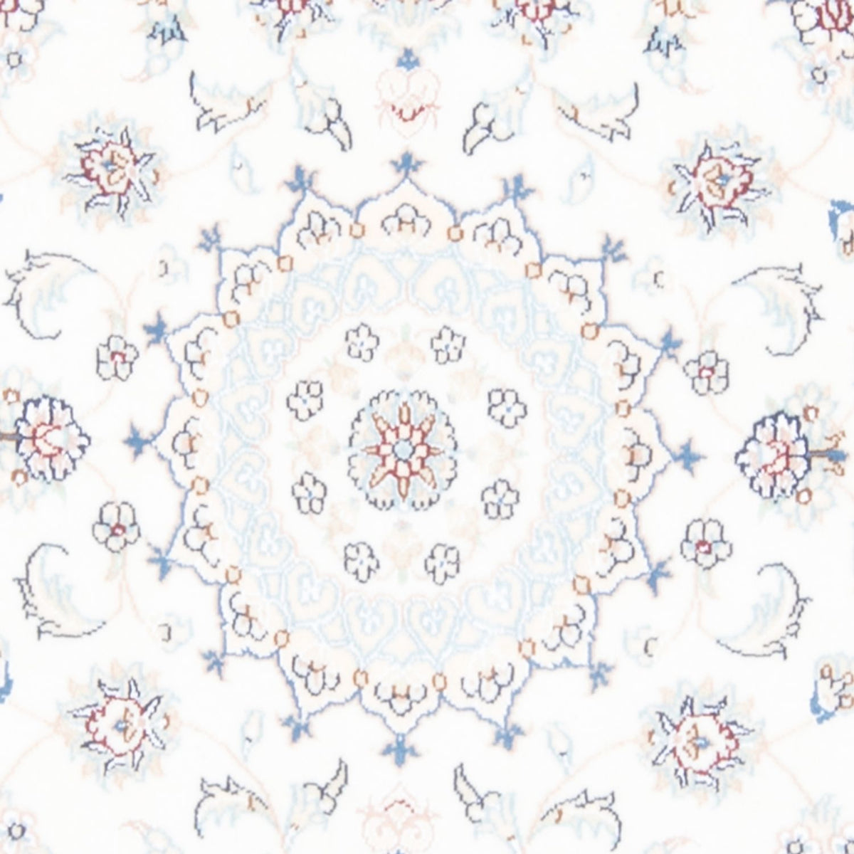 Alfombra de pasillo Alfombra Persa - Nain - Real - 210 x 80 cm - crema