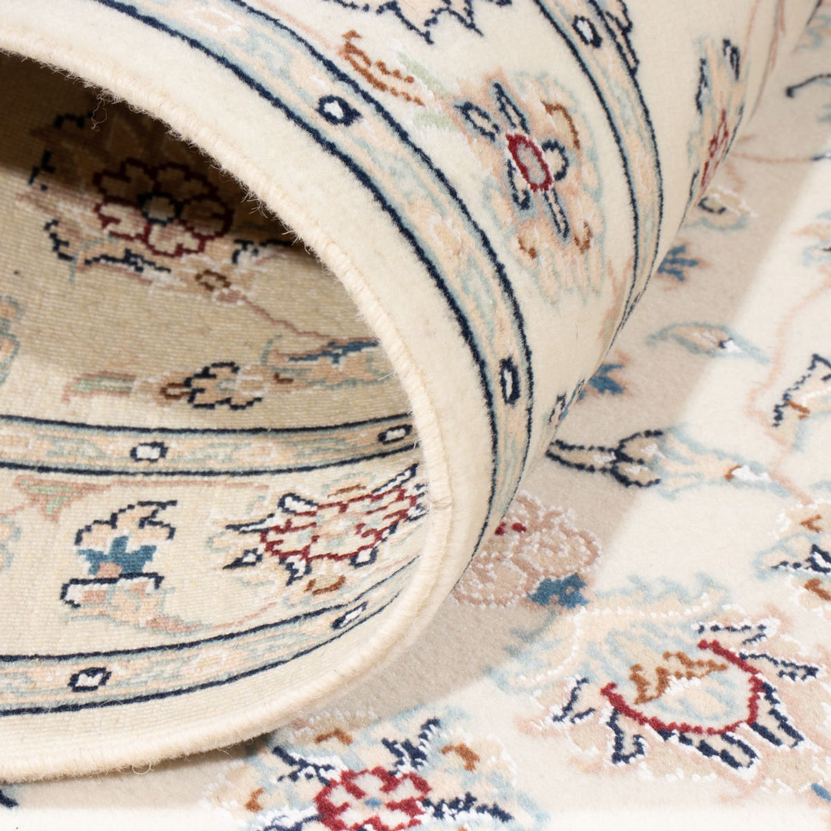 Alfombra de pasillo Alfombra Persa - Nain - Real - 210 x 80 cm - crema