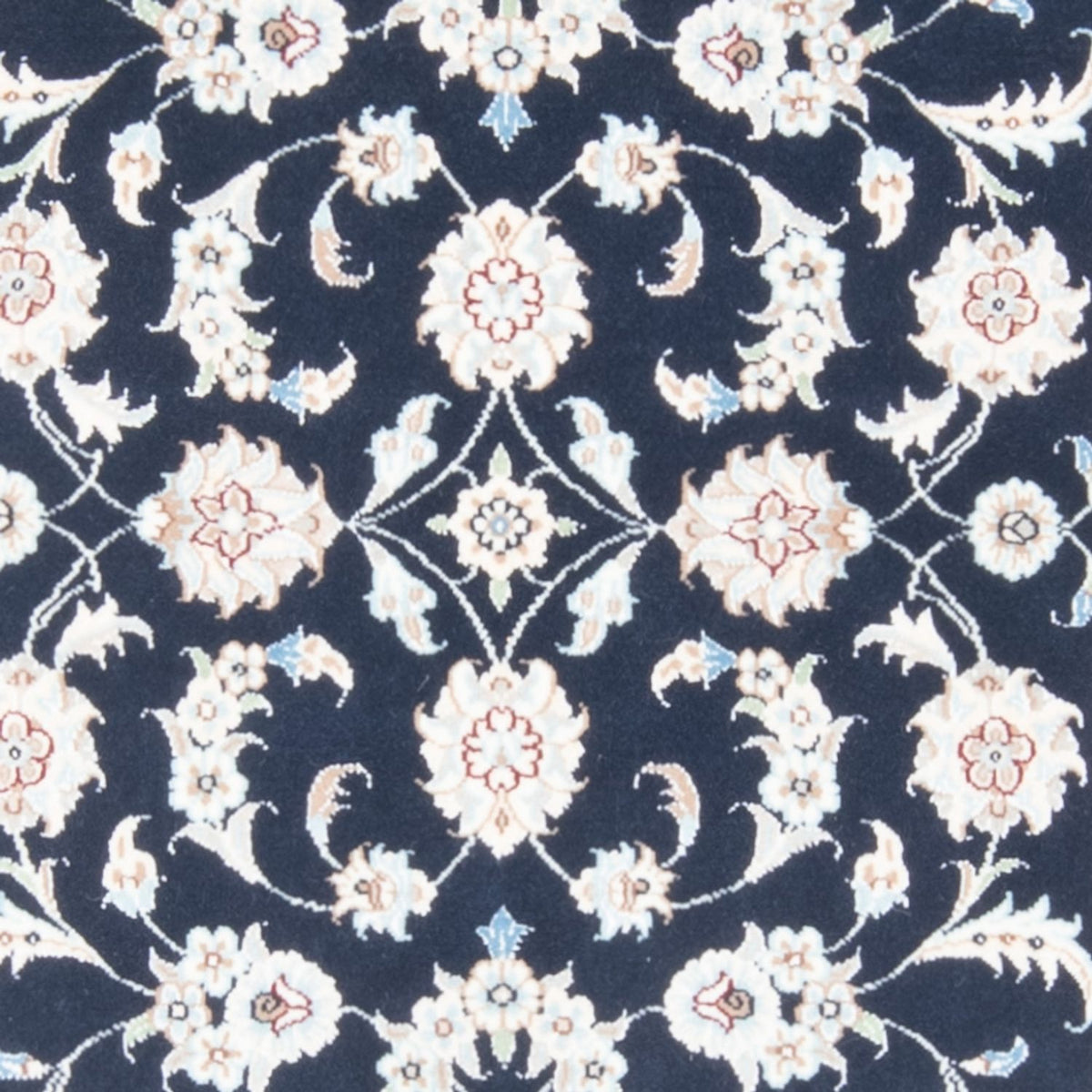 Alfombra de pasillo Alfombra Persa - Nain - Real - 203 x 79 cm - azul oscuro