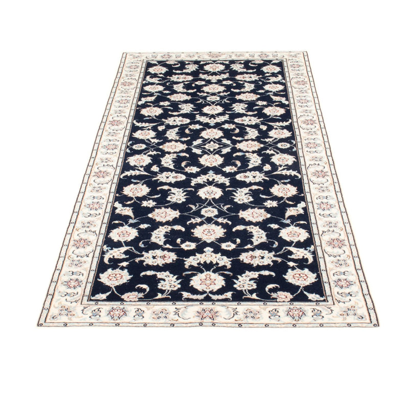 Alfombra de pasillo Alfombra Persa - Nain - Real - 203 x 79 cm - azul oscuro