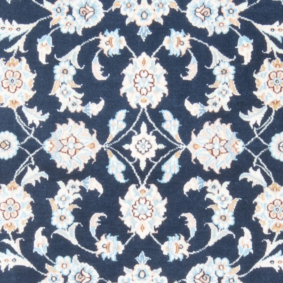 Alfombra de pasillo Alfombra Persa - Nain - Real - 205 x 78 cm - azul oscuro