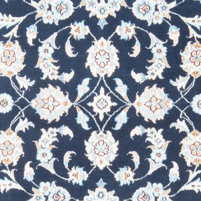 Alfombra de pasillo Alfombra Persa - Nain - Real - 205 x 78 cm - azul oscuro