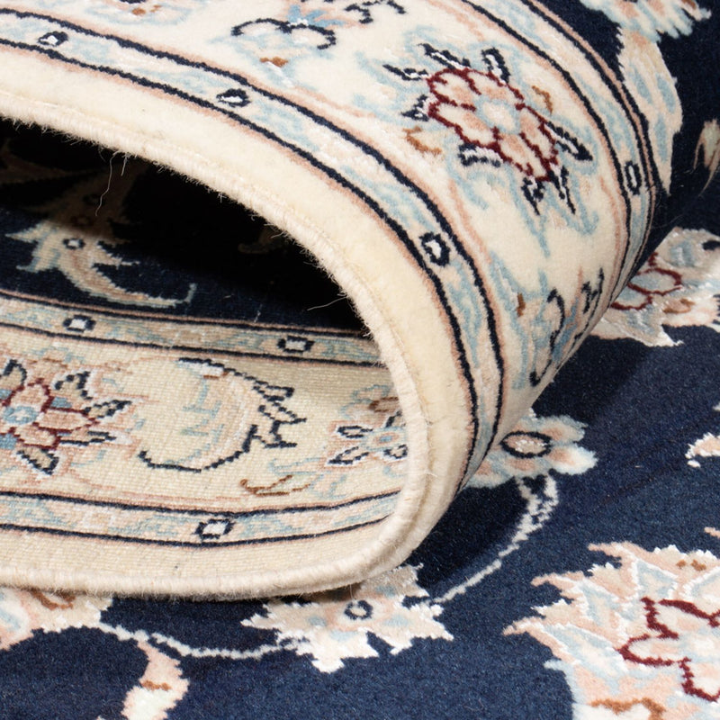 Alfombra de pasillo Alfombra Persa - Nain - Real - 205 x 80 cm - azul oscuro