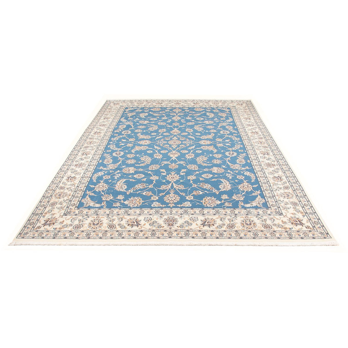 Alfombra Persa - Nain - Prima - 294 x 197 cm - azul claro