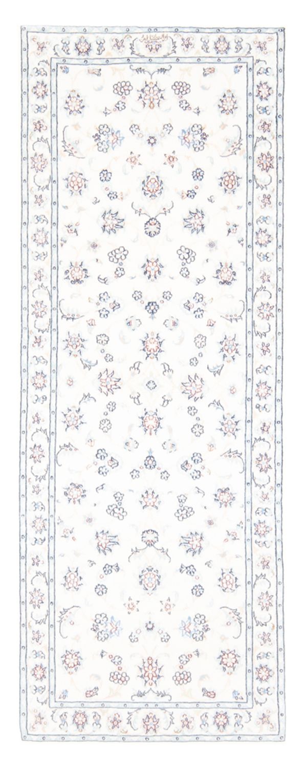Alfombra de pasillo Alfombra Persa - Nain - Real - 197 x 78 cm - crema