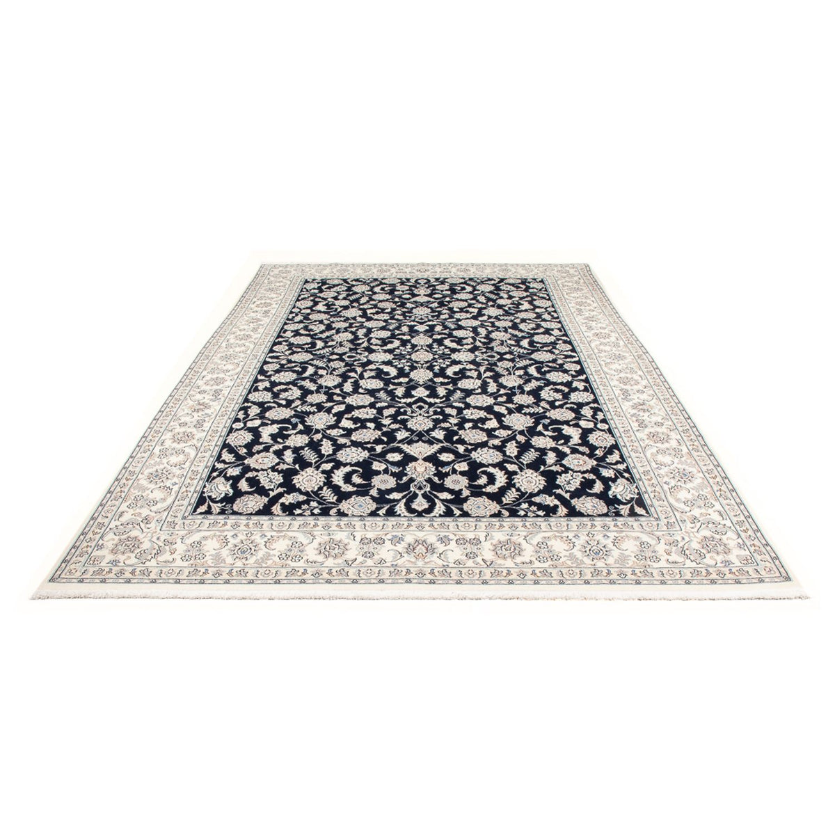 Alfombra Persa - Nain - Prima - 303 x 196 cm - azul oscuro