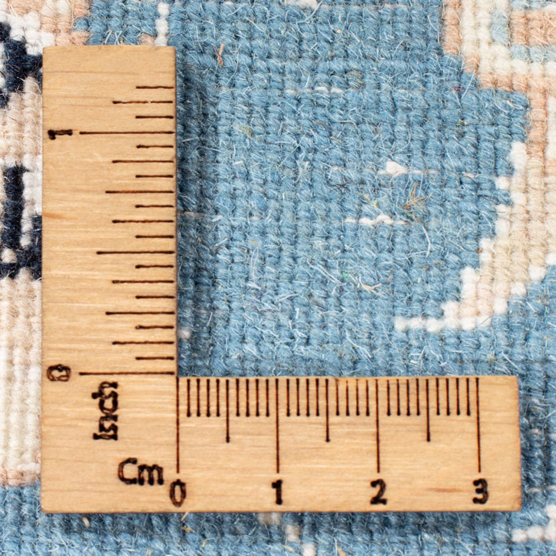 Alfombra de pasillo Alfombra Persa - Nain - Real - 209 x 84 cm - azul claro