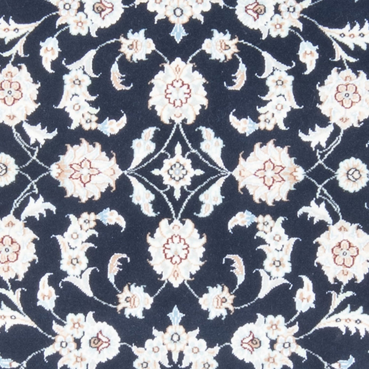 Alfombra de pasillo Alfombra Persa - Nain - Real - 202 x 78 cm - azul oscuro