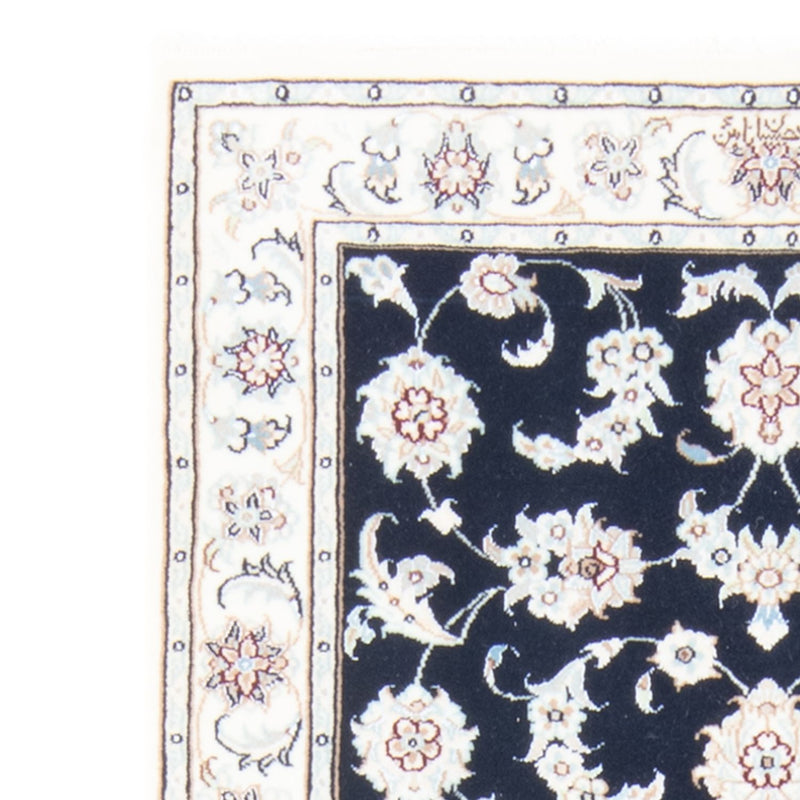 Alfombra de pasillo Alfombra Persa - Nain - Real - 202 x 78 cm - azul oscuro