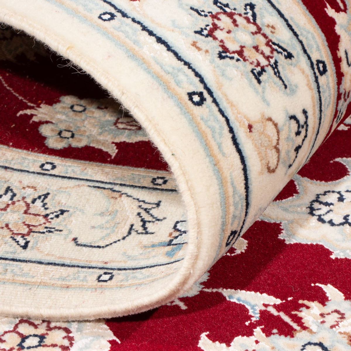 Alfombra de pasillo Alfombra Persa - Nain - Real - 199 x 80 cm - rojo