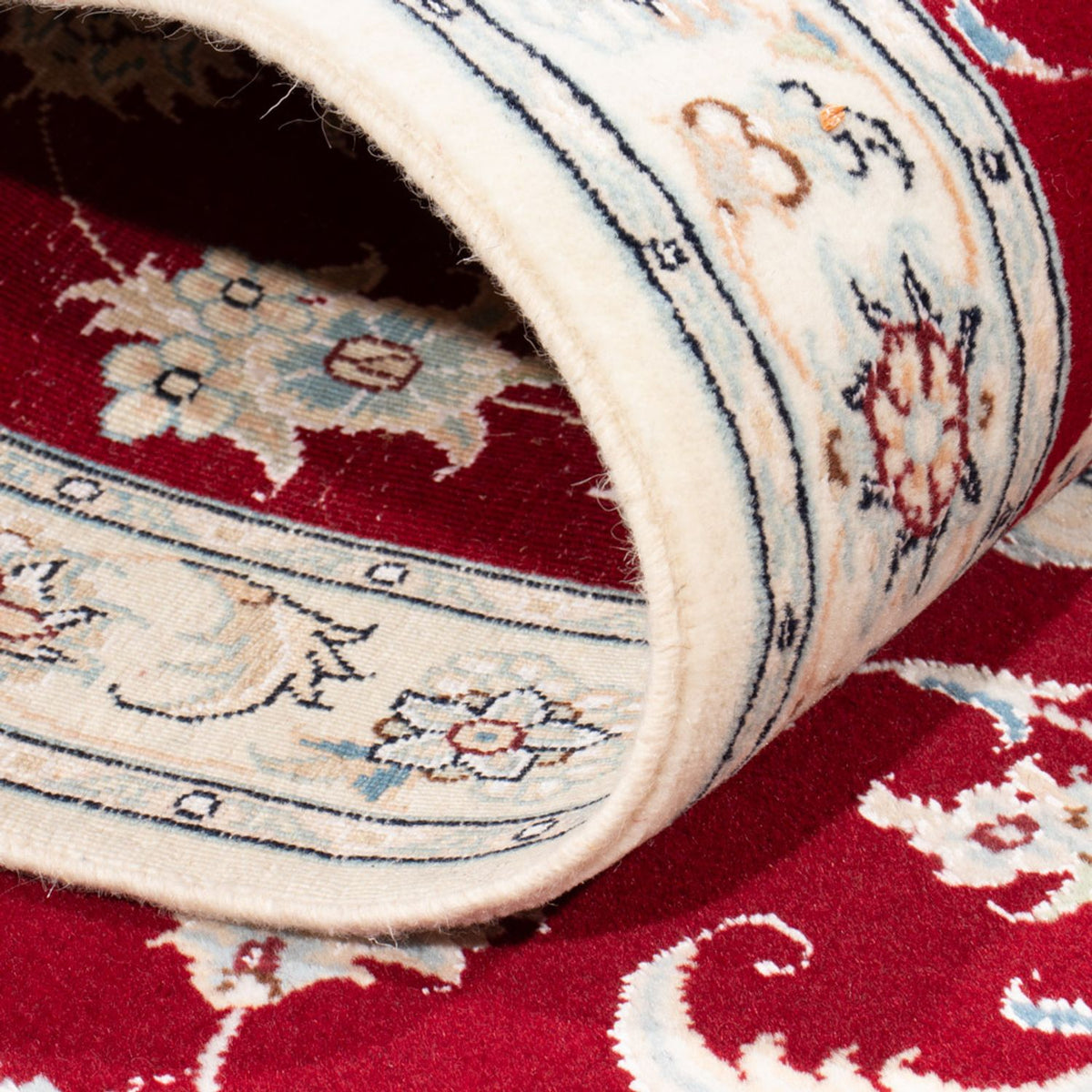 Alfombra de pasillo Alfombra Persa - Nain - Real - 206 x 80 cm - rojo