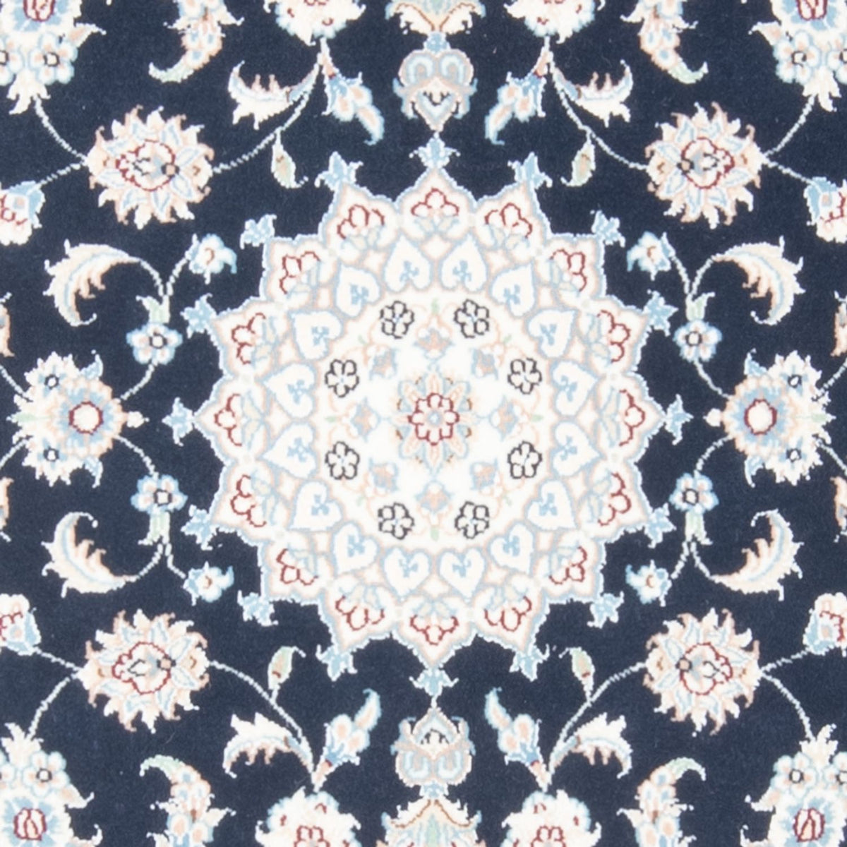 Alfombra de pasillo Alfombra Persa - Nain - Real - 201 x 78 cm - azul oscuro