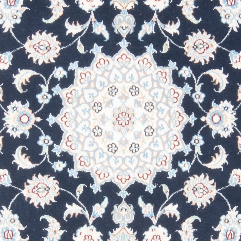 Alfombra de pasillo Alfombra Persa - Nain - Real - 201 x 78 cm - azul oscuro