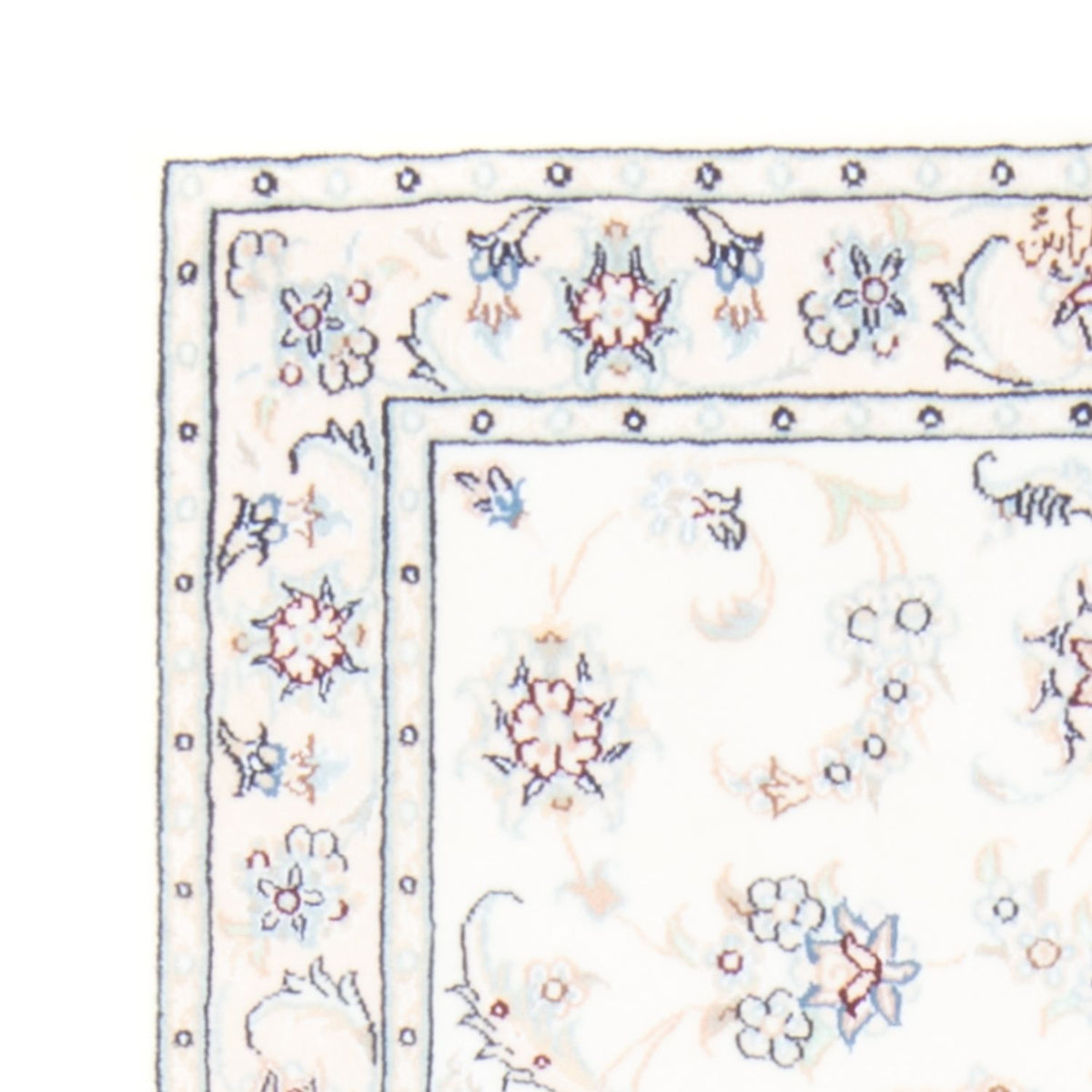 Alfombra de pasillo Alfombra Persa - Nain - Real - 200 x 80 cm - crema