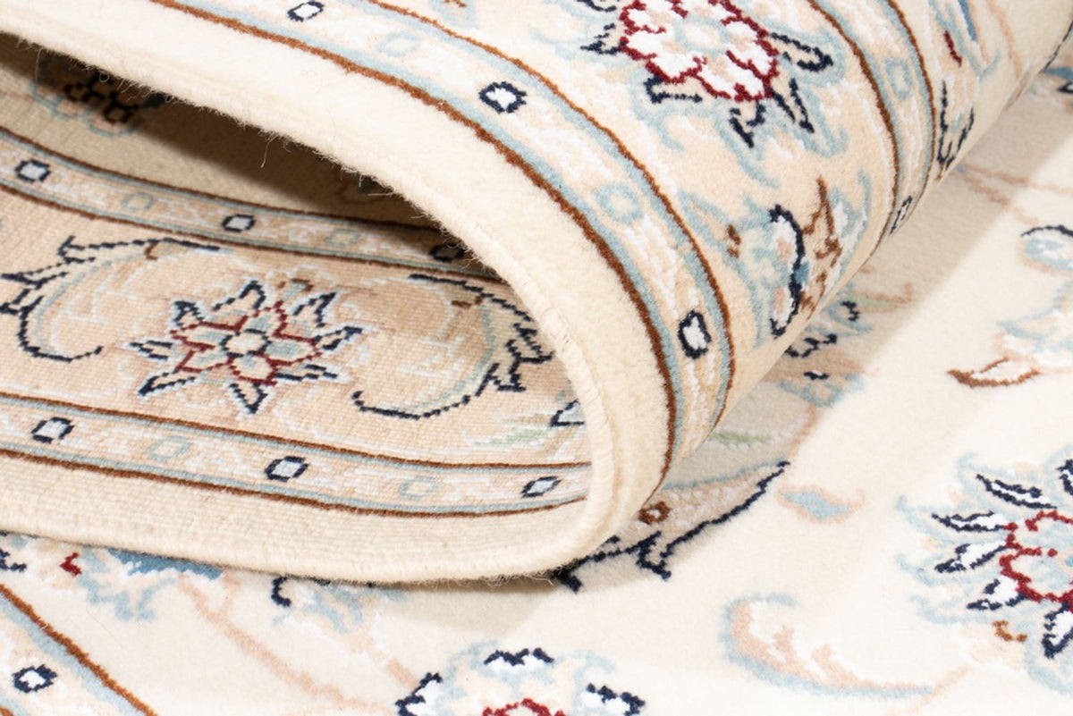 Alfombra de pasillo Alfombra Persa - Nain - Real - 197 x 81 cm - crema