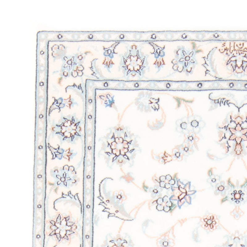 Alfombra de pasillo Alfombra Persa - Nain - Real - 196 x 81 cm - crema