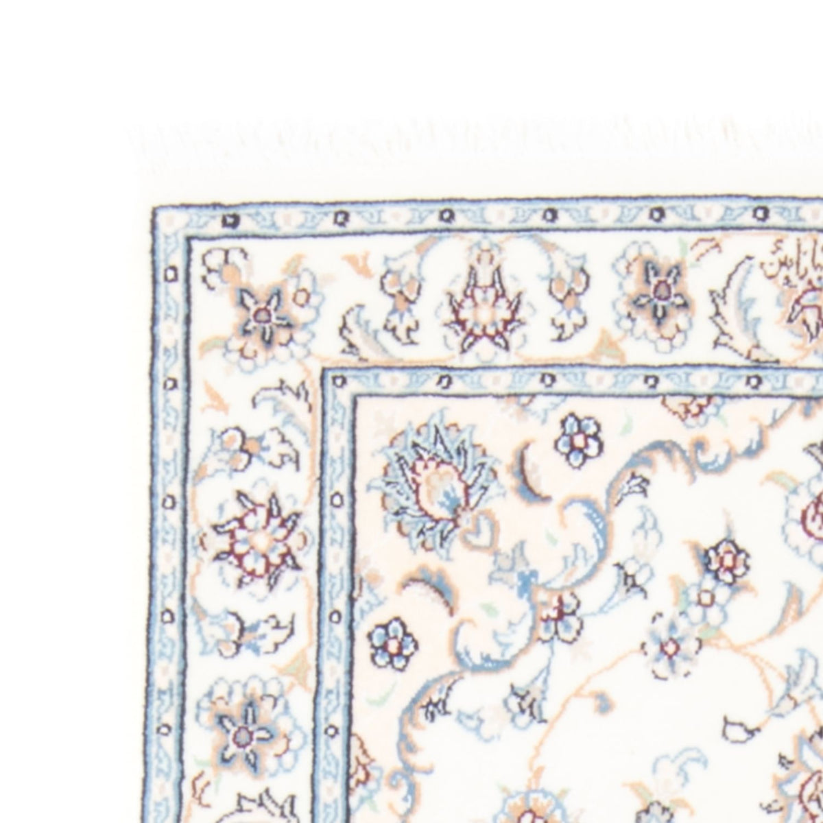 Alfombra de pasillo Alfombra Persa - Nain - Real - 206 x 79 cm - crema