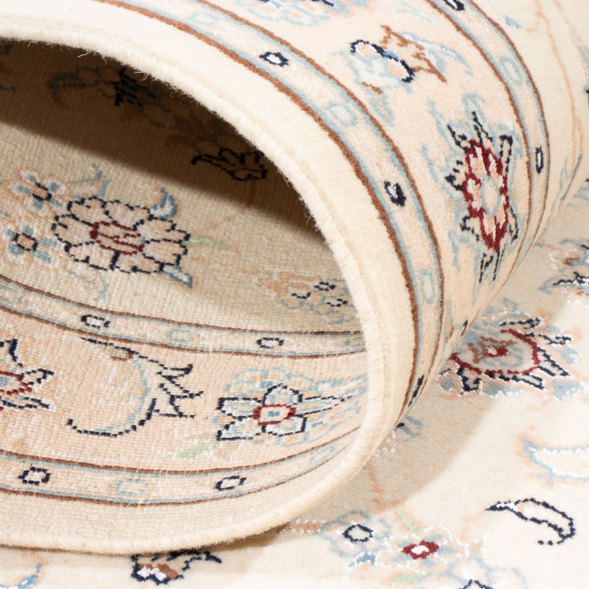 Alfombra de pasillo Alfombra Persa - Nain - Real - 206 x 79 cm - crema