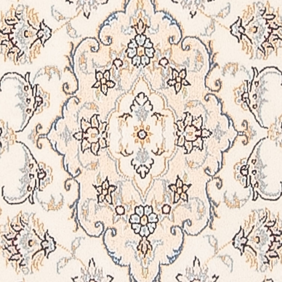 Alfombra de pasillo Alfombra Persa - Nain - Prima - 247 x 80 cm - crema