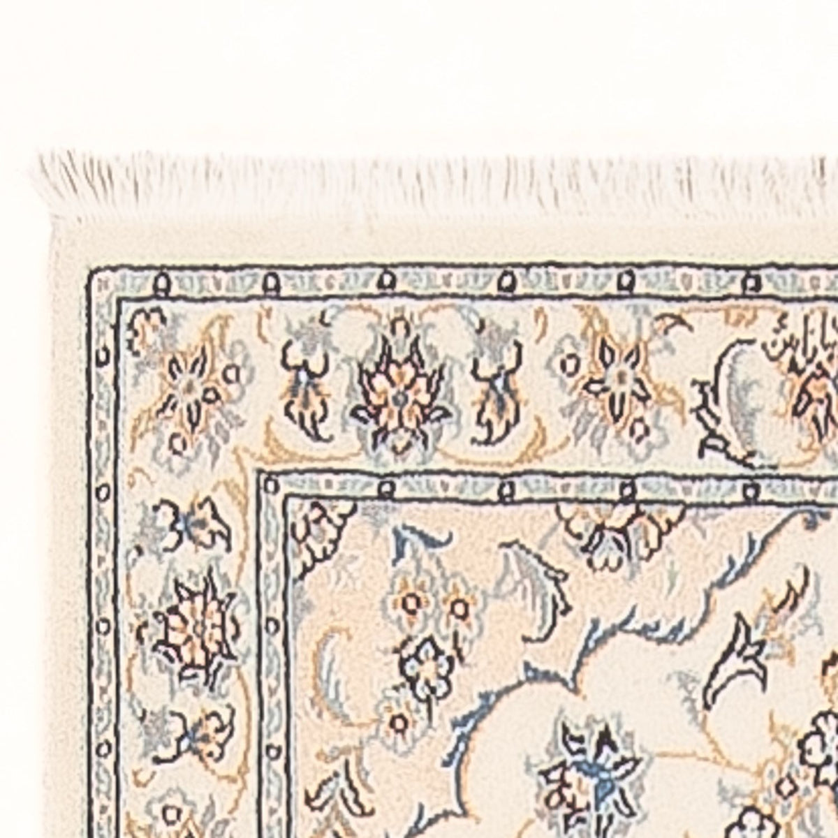 Alfombra de pasillo Alfombra Persa - Nain - Prima - 247 x 80 cm - crema