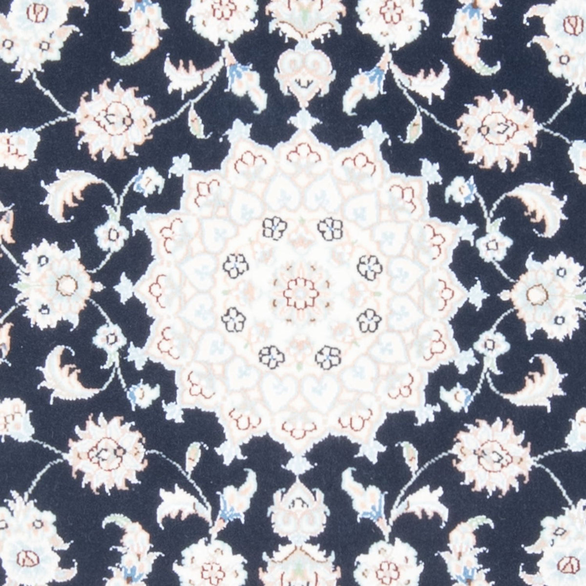 Alfombra de pasillo Alfombra Persa - Nain - Real - 198 x 81 cm - azul oscuro