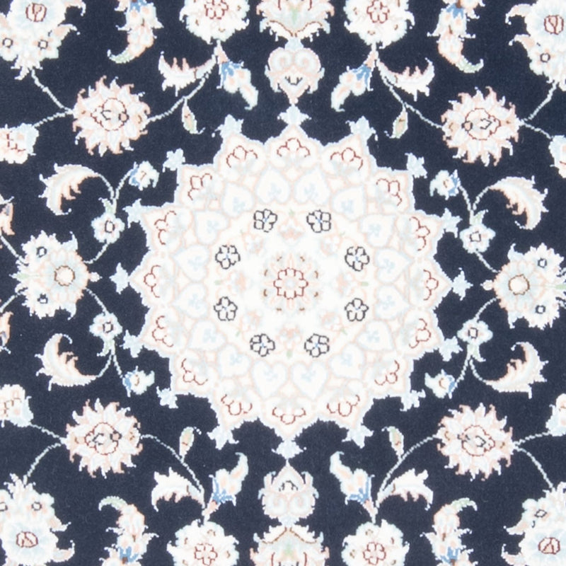 Alfombra de pasillo Alfombra Persa - Nain - Real - 198 x 81 cm - azul oscuro