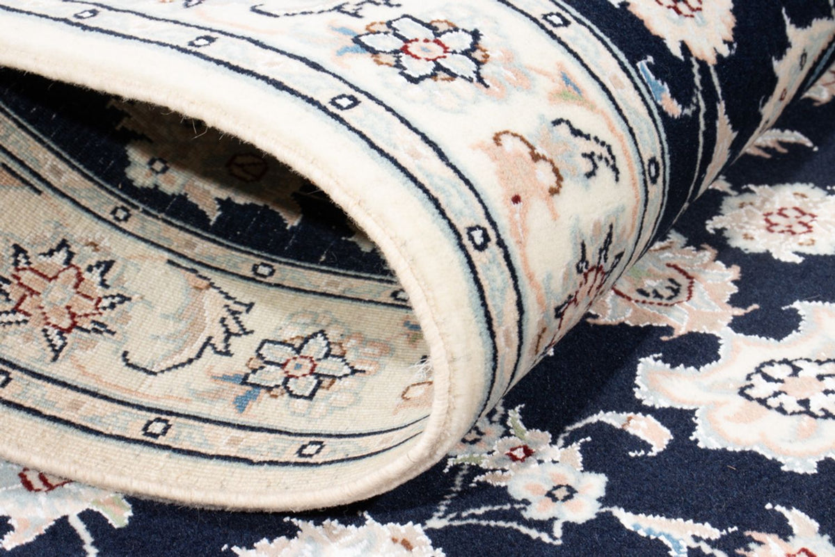 Alfombra de pasillo Alfombra Persa - Nain - Real - 198 x 81 cm - azul oscuro