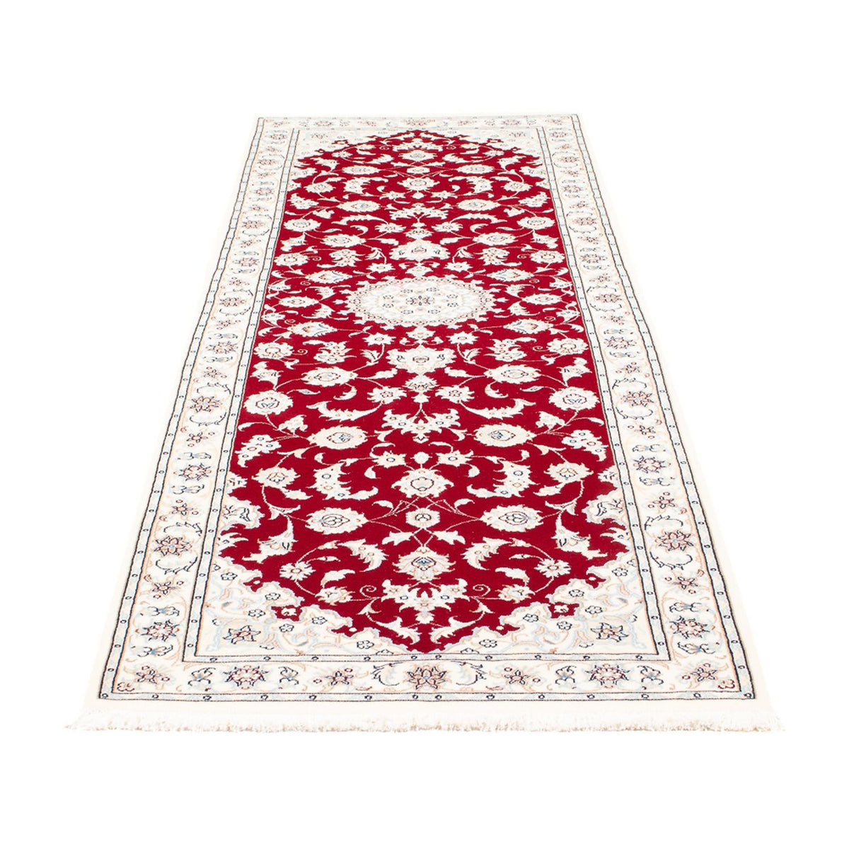 Alfombra de pasillo Alfombra Persa - Nain - Prima - 243 x 81 cm - rojo