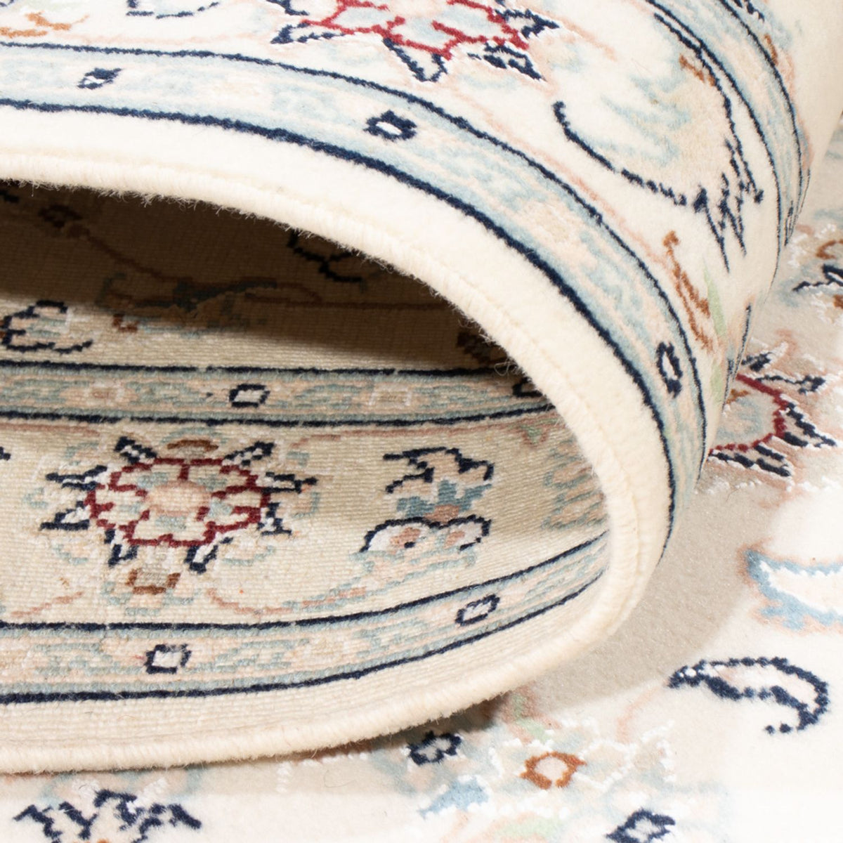 Alfombra de pasillo Alfombra Persa - Nain - Real - 199 x 81 cm - crema