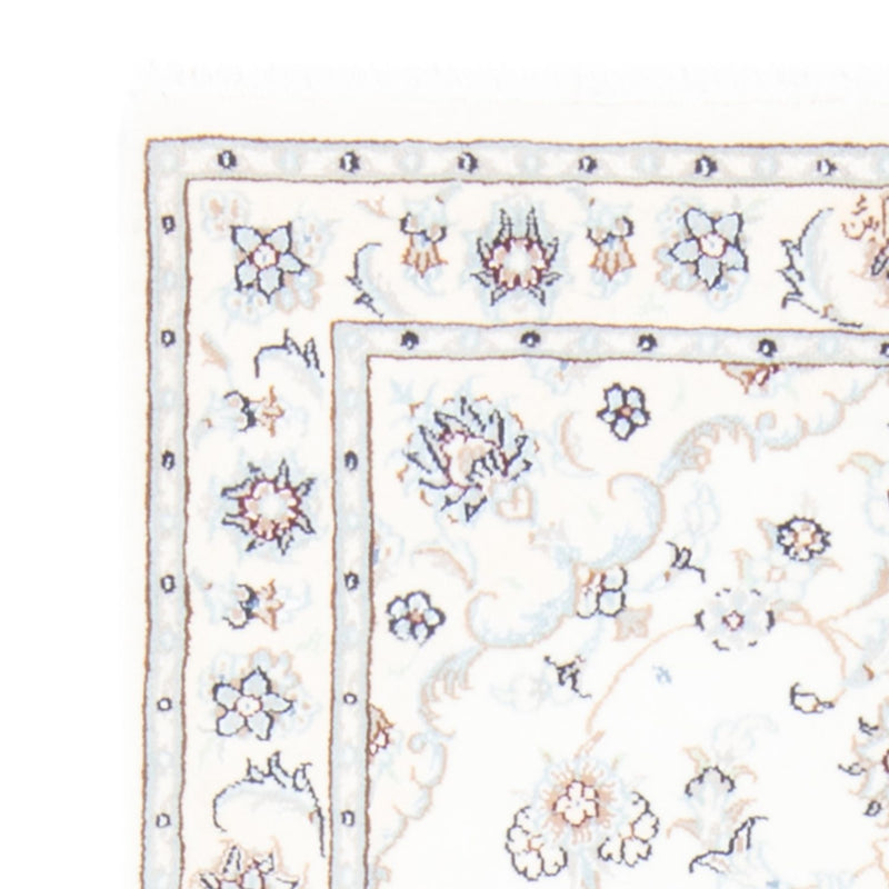 Alfombra de pasillo Alfombra Persa - Nain - Real - 198 x 80 cm - crema