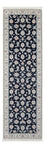 Alfombra de pasillo Alfombra Persa - Nain - Prima - 248 x 82 cm - azul oscuro