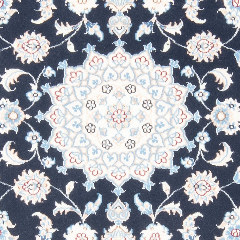 Alfombra de pasillo Alfombra Persa - Nain - Real - 194 x 82 cm - azul oscuro