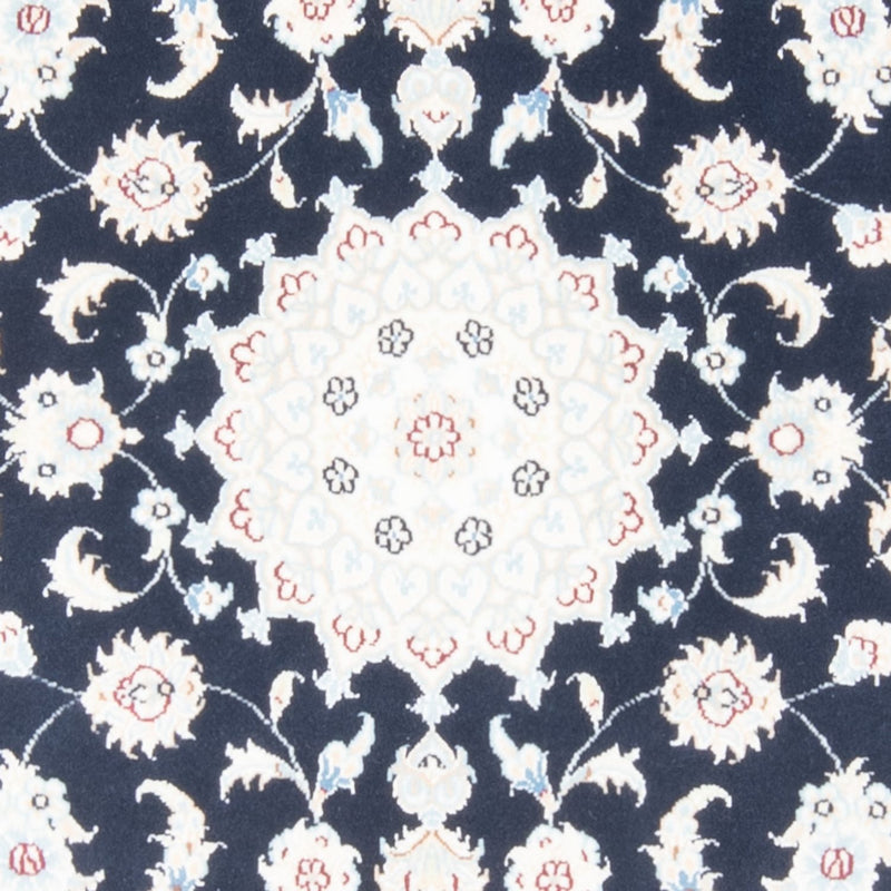 Alfombra de pasillo Alfombra Persa - Nain - Real - 200 x 80 cm - azul oscuro