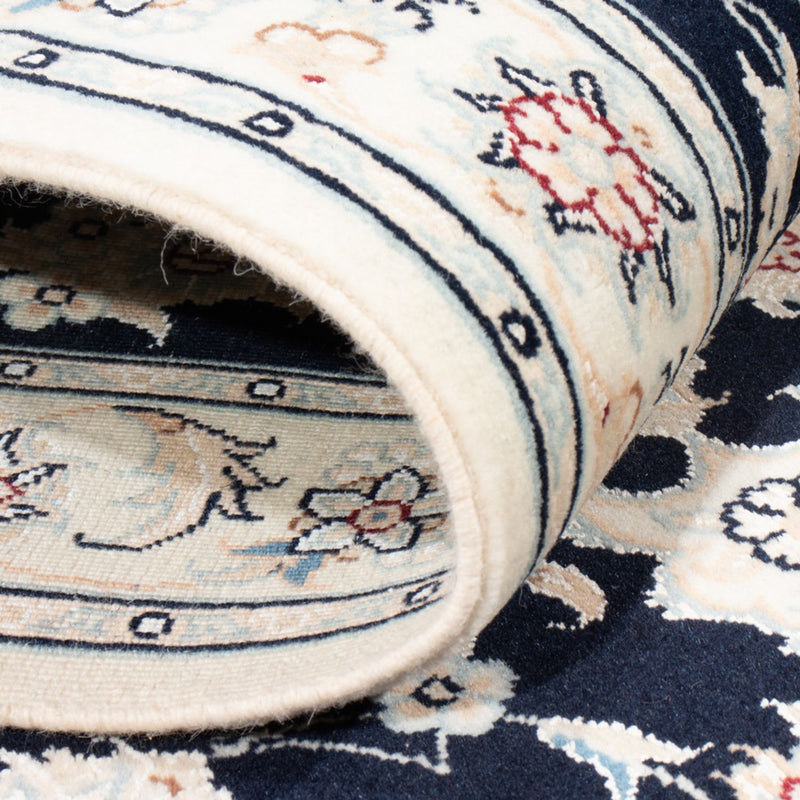 Alfombra de pasillo Alfombra Persa - Nain - Real - 200 x 80 cm - azul oscuro