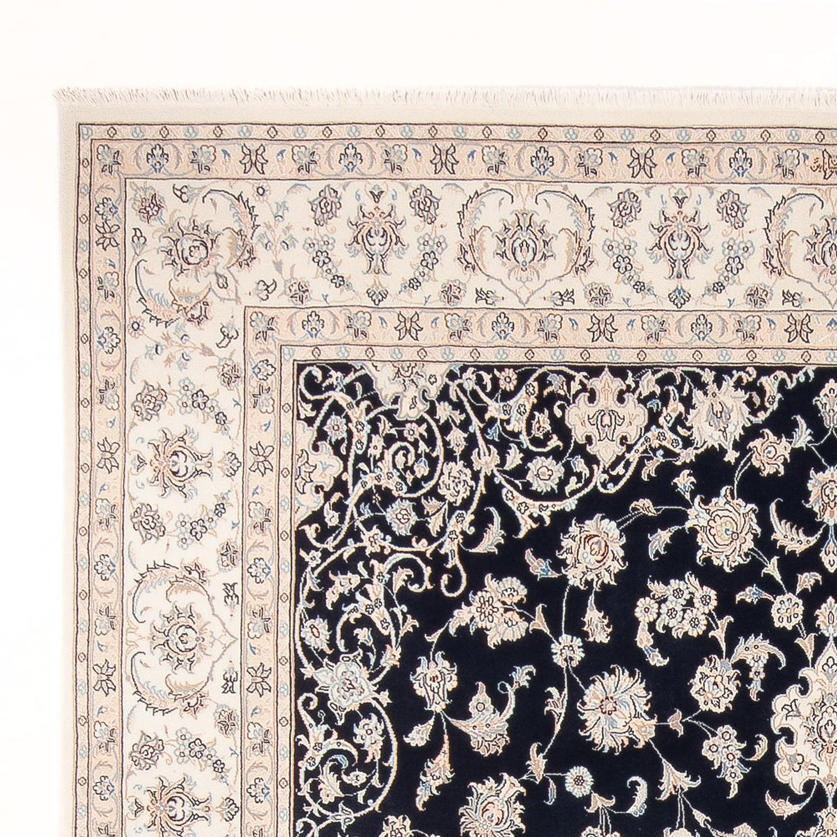 Alfombra Persa - Nain - Prima - 310 x 243 cm - azul oscuro