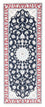 Alfombra de pasillo Alfombra Persa - Nain - Real - 203 x 81 cm - azul oscuro
