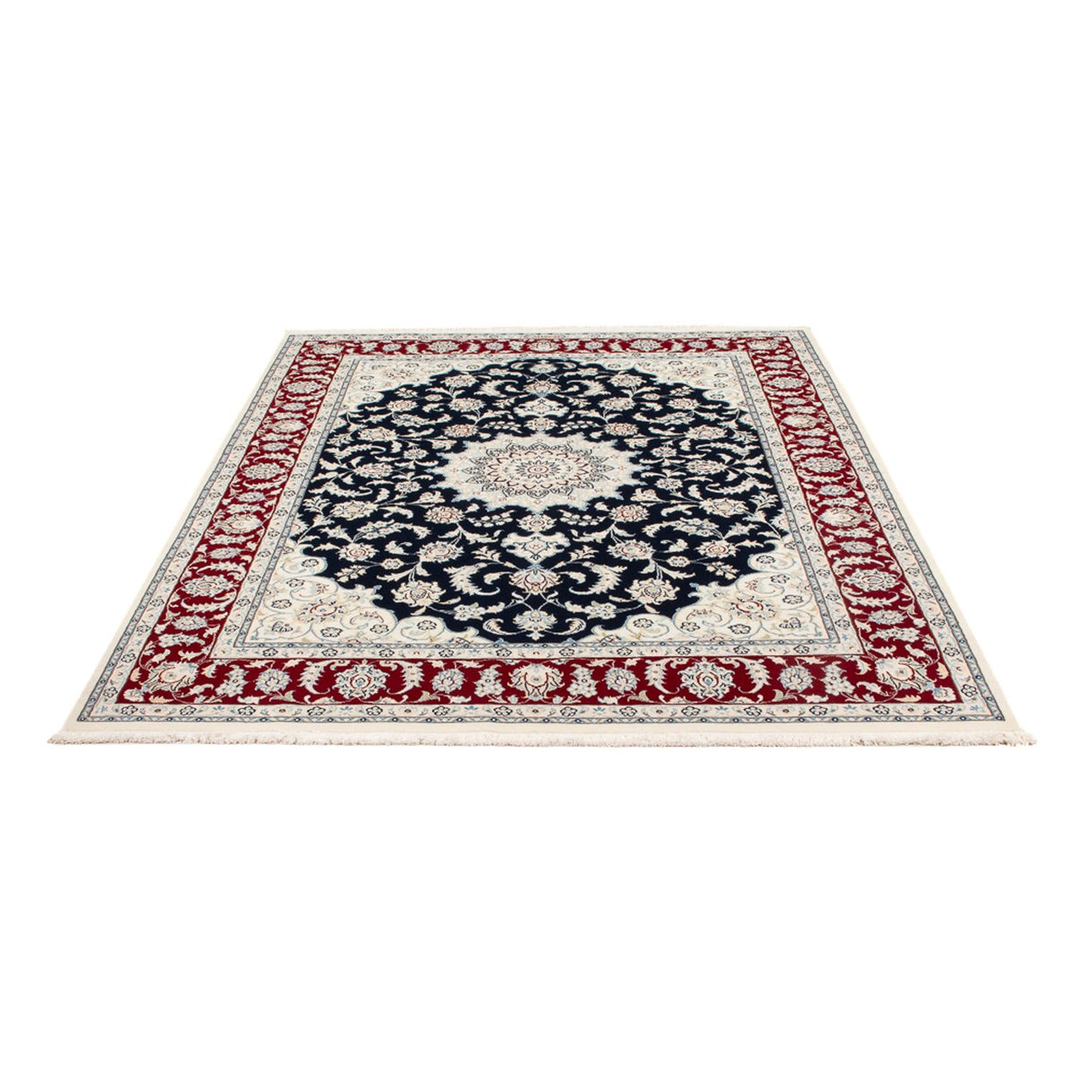 Alfombra Persa - Nain - Prima - 204 x 150 cm - azul oscuro