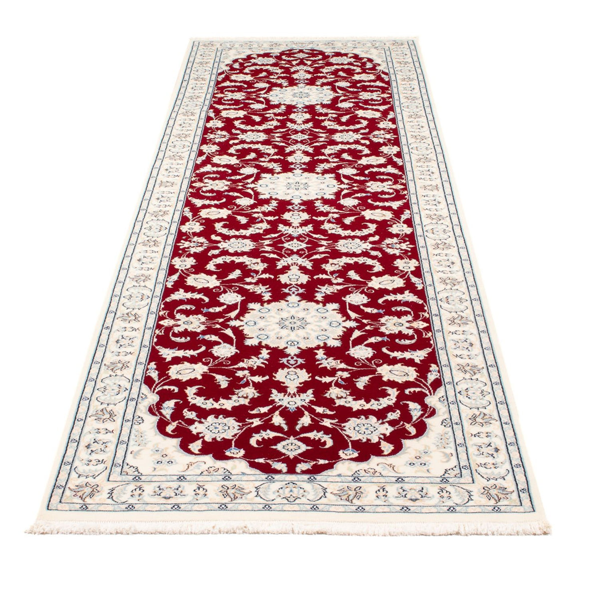 Alfombra de pasillo Alfombra Persa - Nain - Prima - 295 x 81 cm - rojo