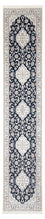 Alfombra de pasillo Alfombra Persa - Nain - Prima - 388 x 88 cm - azul oscuro