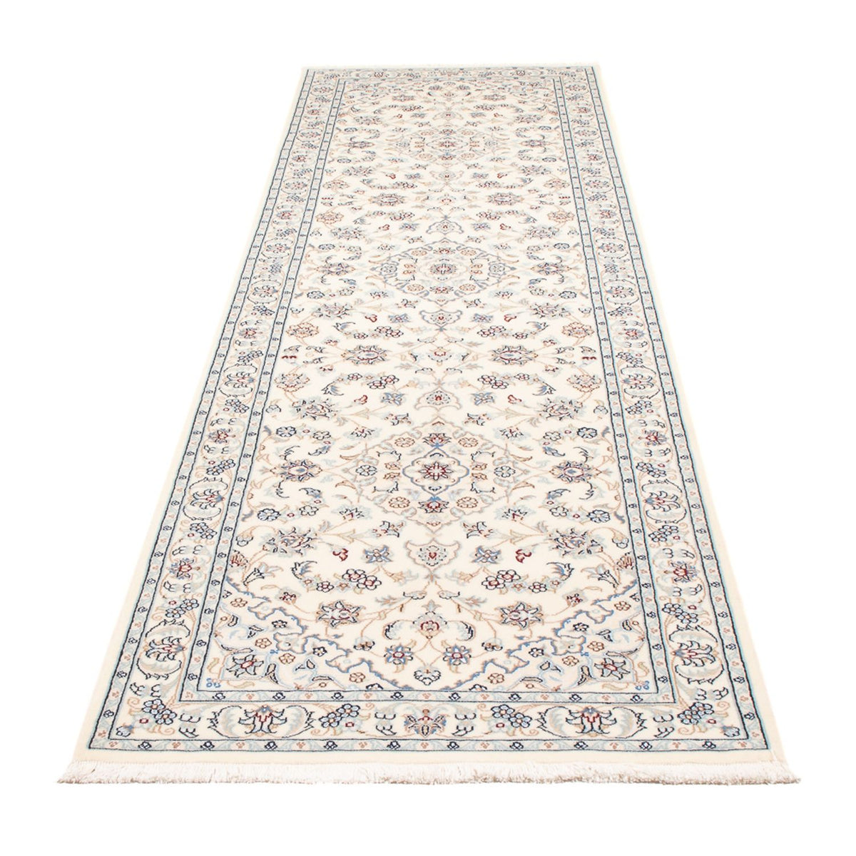 Alfombra de pasillo Alfombra Persa - Nain - Prima - 303 x 81 cm - crema